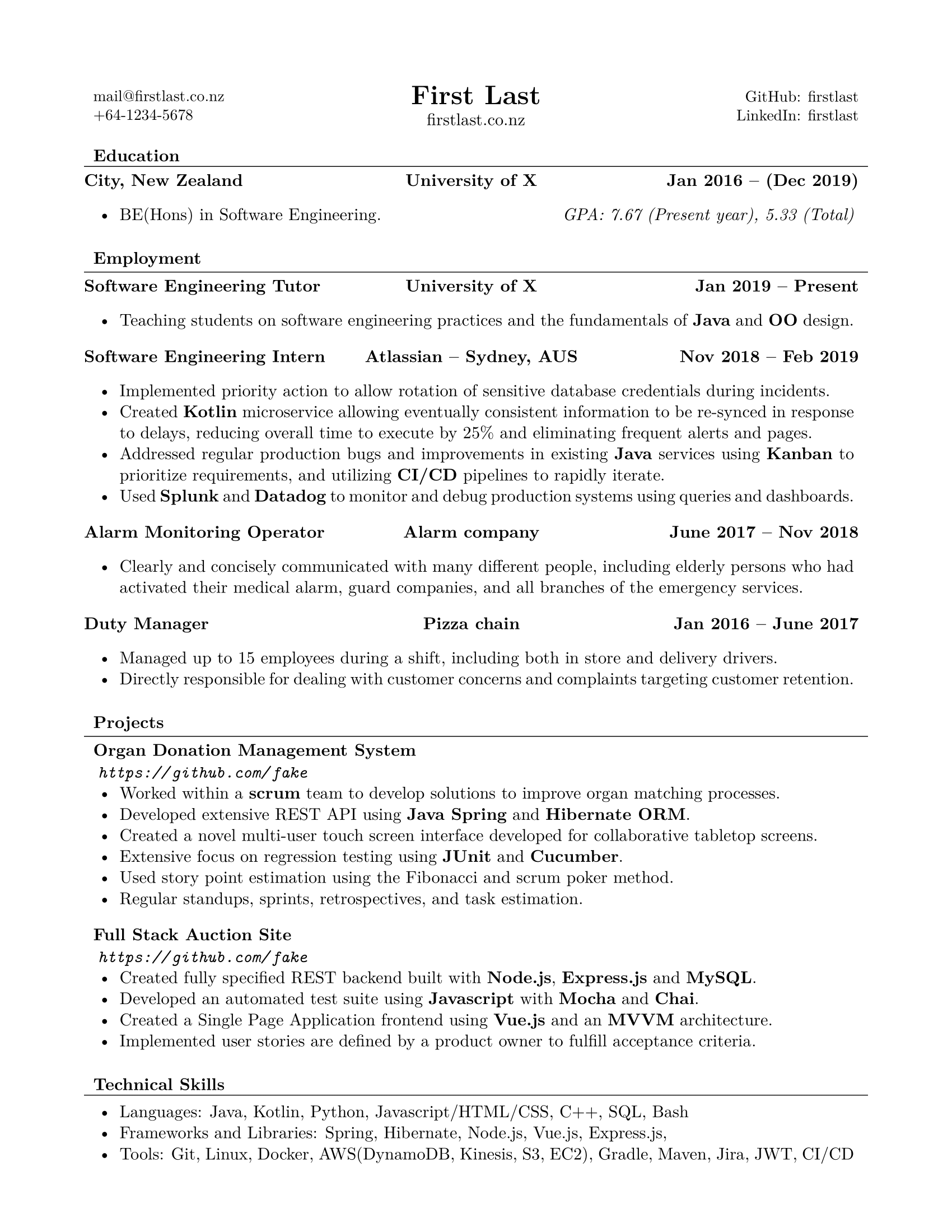 Resume that made google